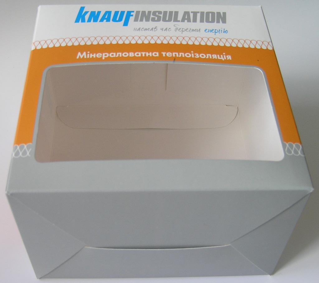 Виготовлення коробів «Knauf Insulation». Поліграфія друкарні Макрос, виготовлення коробів, специфікація 969992-6