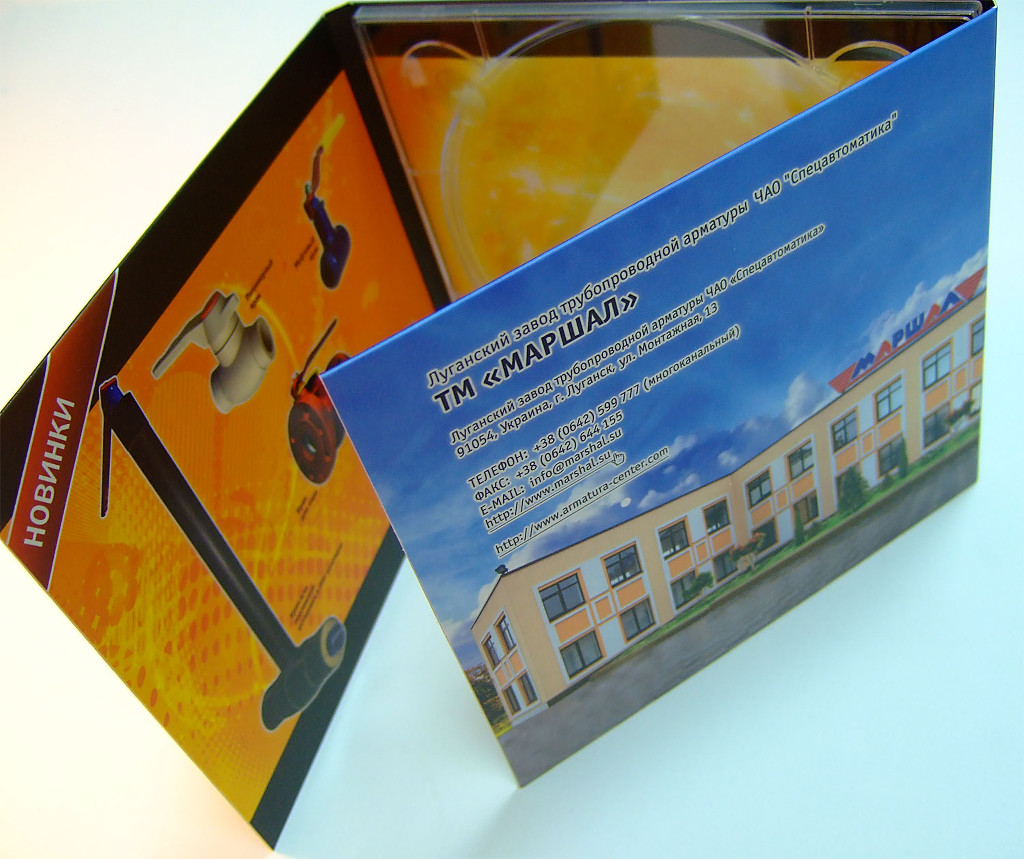 Друк упаковки для CD «Маршал». Поліграфія друкарні Макрос, виготовлення упаковки, специфікація 971992-3